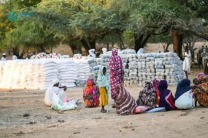 إيصال 100 طن من المساعدات الغذائية للمتأثرين بالحرب في مستريحة بشمال دارفور